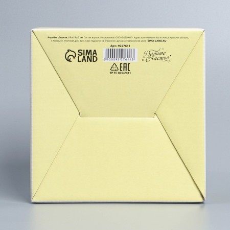 Box Gift team, packaging, “mimosa”, 15 x 15 x 7 cm-5