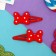 Invisibility for hair "Abel" (set 2 pcs) a bow in peas, 5 cm, red