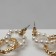 Earrings Metal "Two Rings" beads and metal, color gold