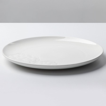 Ceramic dish for submission "Artichoki", white, 27 cm, white color-4