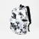 School backpack from textiles, 3 pockets, white/gray color
