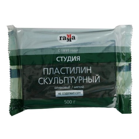 Plasticine sculptural olive, soft, 500 g, "gamma"-2