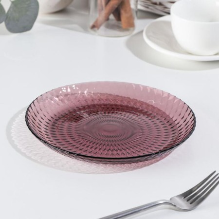 Dessert glass plate "idyll", d = 19 cm, lilac color-5