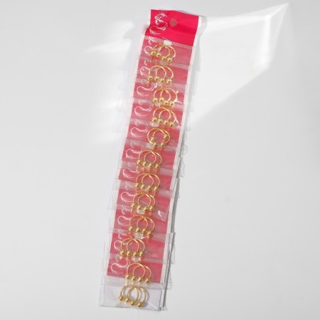 Circular in an eyebrow (piercing), ball, d = 10 mm, pair, color gold (indivisible packing 12 pairs, price per pair)-3