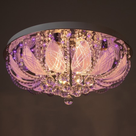 Svetogor chandelier "Drops" 8x60W E27 LED lighting chrome 60x60cm-8