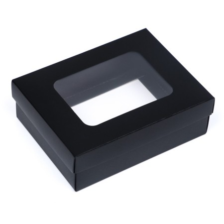 The box is folding, the lid is, with the window, black, 16.5 x 12.5 x 5.2 cm-2