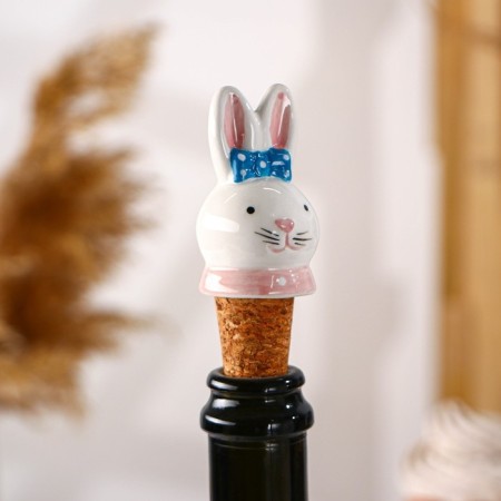 The plug for the bottle of the “Bunny with a bow”, 3.5 × 9 cm-5