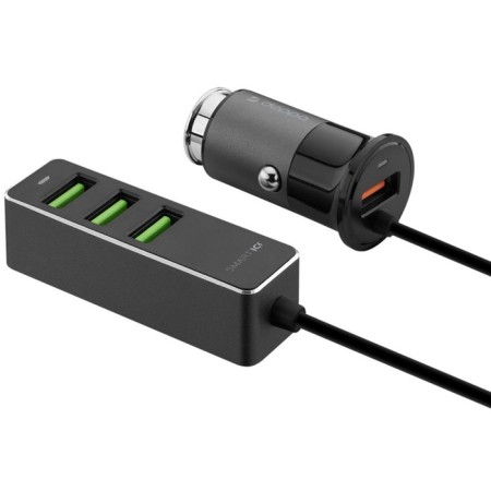DEPPA car charger (11295) 1 USB, 3 USB, QC 3.0, 7A, graphite color
