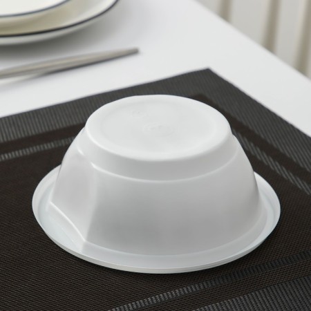 A set of plastic disposable plates for soup, 600 ml, 12 pcs, white color-2