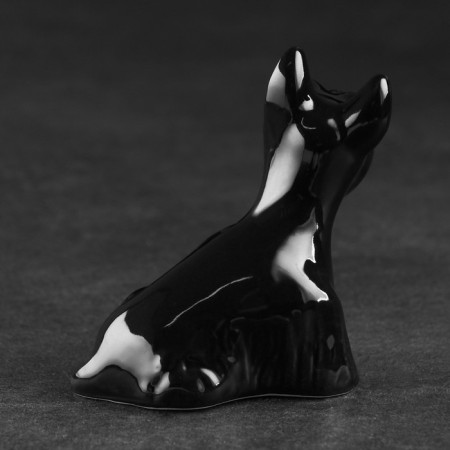 Porcelain figurine "Scotter Terrier sits", 8x7 cm-2