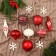 Set of jewelry plastic 22 pcs "Frosty day" red-white
