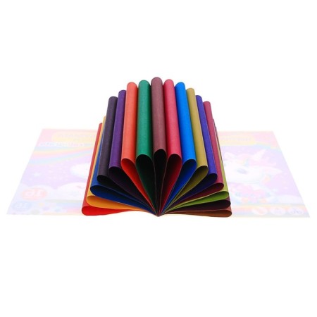 Colored paper A4, 16 sheets, 16 colors of "unicorn", newspaper, bilateral, on the bracket-6
