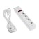 Network filter Unit, 4 nests, 3 m, 10 a, 2200 watts, with salary, white