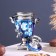 The set "Zhostovo on the blue", a glass, 3 objects, a samovar 3 l, a teapot 0.7 l, tray