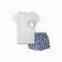 Home female set (T-shirt/shorts), light gray, size 46