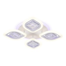 Светильник светодиодный потолочный с пультом Ambrella light, Ice, FA280, 4хLED, 69 Вт, 5175Lum, 3000-6400К, цвет белый