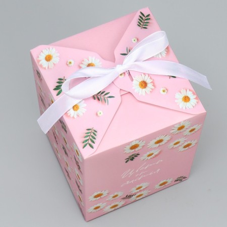 Gift folding box, packaging, “Blow with happiness”, 12 x 18 x 12 cm-2