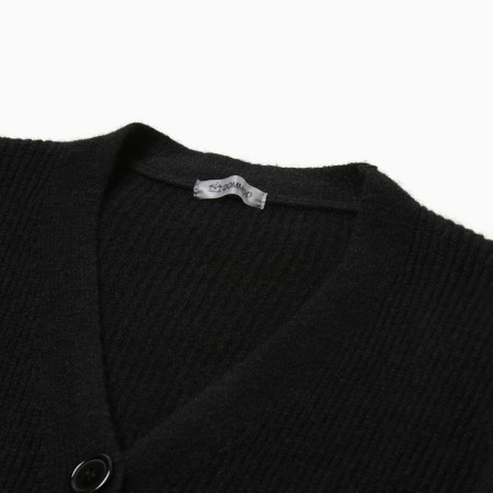 Cardigan female, black color, size One size (46-50)-2