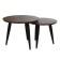 Tables DQ Malit NUT D600 (500), H450 (400), Black Muar, MDF Dark Tree