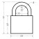 The castle of the hinged "Allur" VS1Ch-4506, the handle d = 8 mm, 5 keys