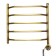 Domoterm electric heated towel rail "Laura", 500 x 500 mm, 5 crossbars, right, bronze