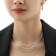 Set 2 objects: earrings, necklace “ice” thin threads, white color in silver, 50 cm