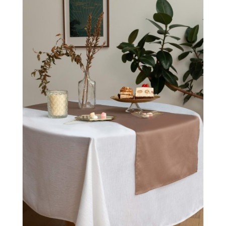 Tablecloth, size 160x160 cm, white color