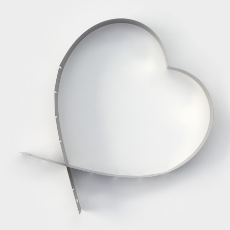 The form of the cupcakes “Heart”, with an adjustable size: 14.5-26.5 cm, chrome-colored color-3