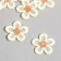 Decor for creativity Textile embroidery "White chamomile" 2.5x2.5 cm