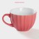 Mug ceramic share "Noemi", 430 ml, pink color