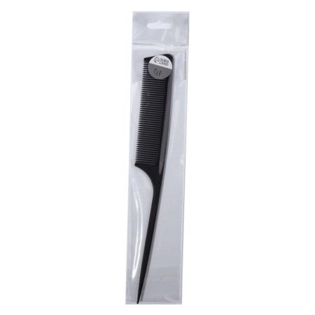 Antistatic comb with a tail, carbon, 24.2 × 2.8 cm, black color-3