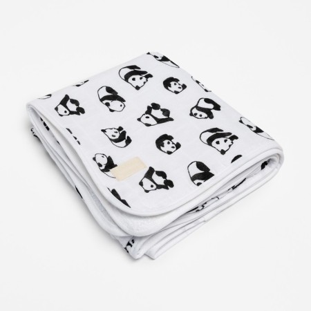 Children's towel "Panda" 50*90 cm, 100% HL, muslin 105 g/m2, Makra 300g/m2-1