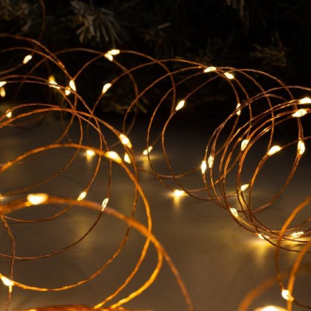 Garland "thread" 20 m dew, ip20, copper thread, 200 LED, glow warm white, 12 V-2
