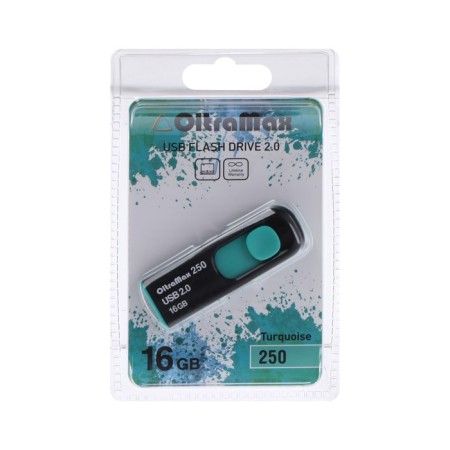 OLTRAMAX 250, 16 GB, USB2.0 flash drive, th he is up to 15 MB/s, PBU up to 8 Mb/s, turquoise-2