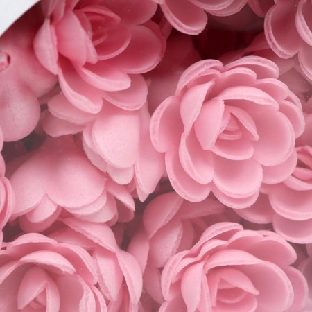 Wafer roses are small, complex, pink, 70 pcs-1