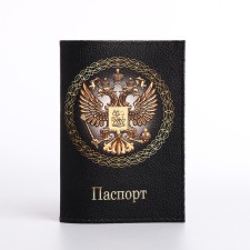 Cover for passport, black color