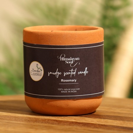 Aromatic candle in a jar of 70 g, soy wax, rosemary-3