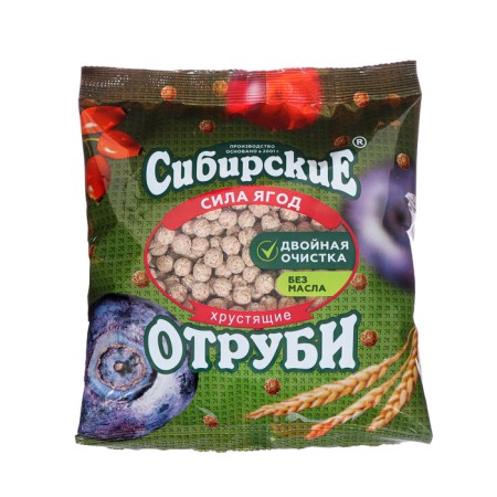 Siberian bran "Berry Power", crispy, 100 g