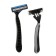 Disposable razor machines Luazon, 3 blades, moisturizing strip, gray, 2 pcs.
