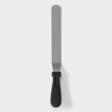 A blade with a plastic handle, curved, 37 cm, working part 25 cm, black color, black-1