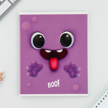 A notebook in a cage, 48 sheets A5 on a mixing mix “September 1: boo!”, Cover coated cardboard 230 gr., Inner block No. 1, whiteness 96%-7