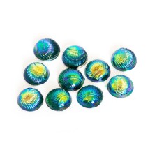 Plastic design TNL, round, peacock, 10 pcs