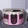 Animal aviary, tent, round, 70 x 40 cm, pink