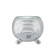 Decorative vase-sub-sink with stroke spraying, 18 × 18 × 15 cm, silver color