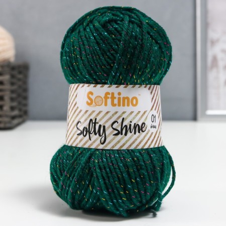 Yarn 70% acrylic, 30% silk "Softy Shine" 50 g 85 m color 29 green moss