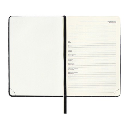 Dated diary 2024 A5 176 sheets, Devente.grande, firm artificial leather cover, stamping foil, lies, cream block 70 g/m2, black-6