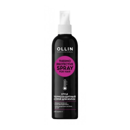 OLLIN STYLE heat -protective hair spray, 250 ml