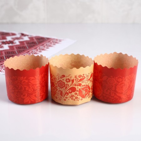 Paper form for cake "Red Easter" 70 x 60 mm-2