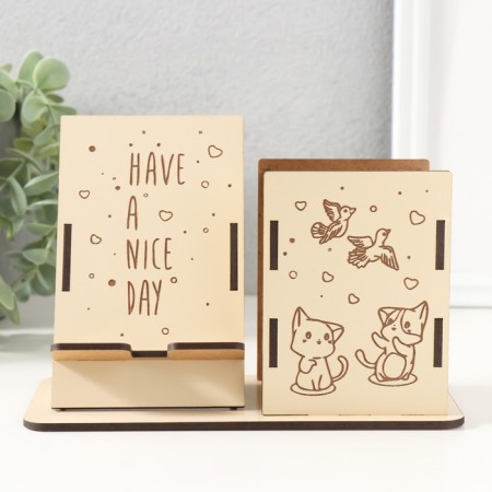The desktop organizer "cats" 18x12.5x9 cm (set of 9 parts)-1
