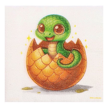 New Year's wipes “Happy New Year: Surprise”, single -layer, 24x24 cm, 100 pcs.-3